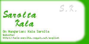 sarolta kala business card